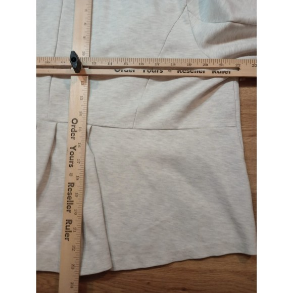 Torrid Blazer Jacket Womens Sz 4 Plus Open Front Gray Cut Away Unlined Button * - Picture 7 of 11